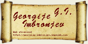 Georgije Imbronjev vizit kartica